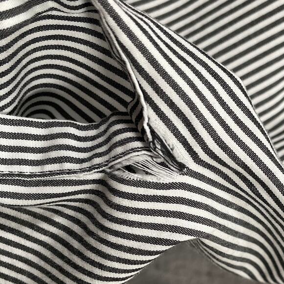 Planet Lauren G Shirt Sz 2 10-14 Artist Smock Tunic Lagenlook Flowy Striped Flaw - Picture 9 of 13